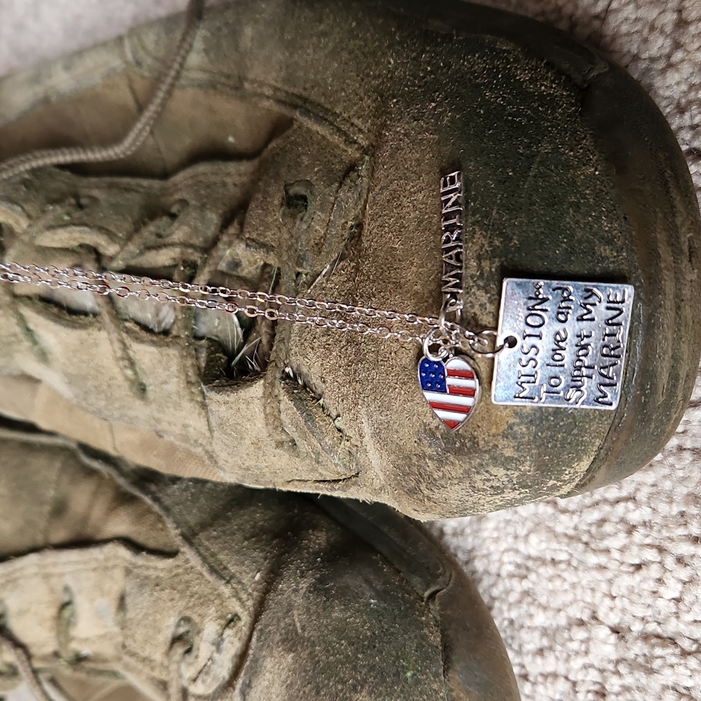 ❤️ Love and Support My Marine Necklace